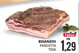 Mazzeo Supermercati Bisanzio Pancetta Tesa offerta
