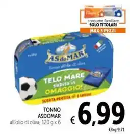 Spazio Conad Tonno Asdomar all'olio di oliva offerta