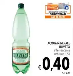 Spazio Conad Acqua minerale Uliveto effervescente naturale offerta