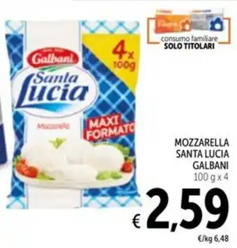 Spazio Conad Mozzarella Santa Lucia Galbani offerta