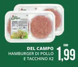 Mazzeo Supermercati Del Campo hamburger di pollo e tacchino offerta