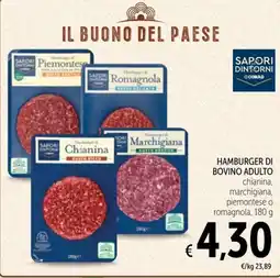 Spazio Conad Hamburger di bovino adulto Chianina offerta