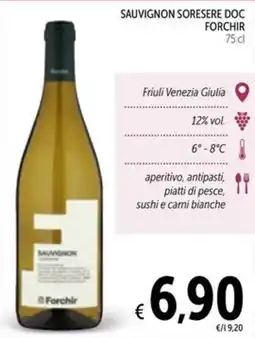 Spazio Conad Sauvignon Sorese DOC Forchir offerta