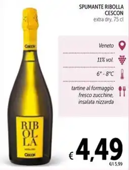 Spazio Conad Spumante Ribolla Cescon offerta