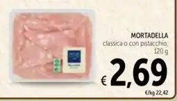 Spazio Conad Mortadella classica o con pistacchio offerta