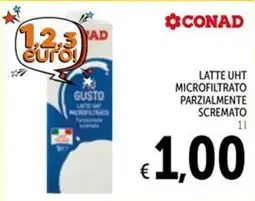 Spazio Conad Latte UHT microfiltrato parzialmente scremato offerta