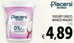 Spazio Conad Yogurt greco bianco magro offerta