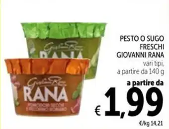 Spazio Conad Pesto o sugo freschi Giovanni Rana offerta