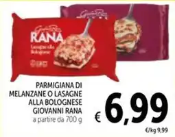 Spazio Conad Parmigiana di melanzane o lasagne alla bolognese Giovanni Rana offerta