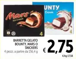 Spazio Conad Barretta gelato Bounty, Mars o Snickers offerta
