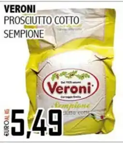 Big Food Prosciutto cotto Sempione Veroni offerta