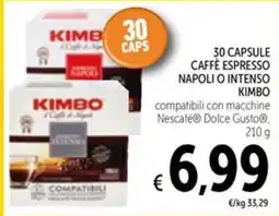 Spazio Conad Caffè espresso Napoli o Intenso Kimbo offerta