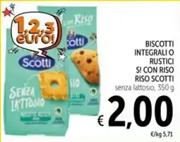 Spazio Conad Biscotti integrali o rustici si con riso riso scotti senza lattosio offerta