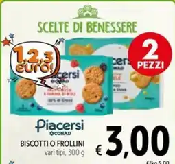 Spazio Conad Piacersi biscotti o frollini offerta