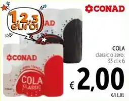 Spazio Conad Conad Cola Classic O Zero offerta