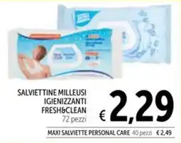 Spazio Conad Salviettine milleusi igienizzanti fresh&clean offerta