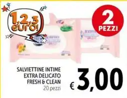 Spazio Conad Salviettine intime extra delicato fresh & clean offerta