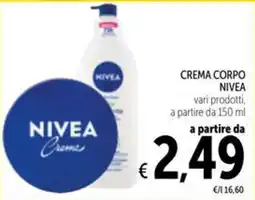Spazio Conad Crema corpo Nivea offerta