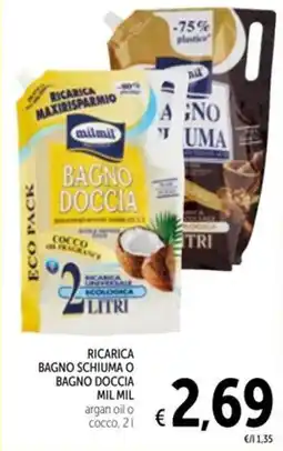 Spazio Conad Mil mil ricarica bagno schiuma o bagno doccia offerta