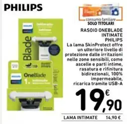 Spazio Conad Rasoio OneBlade Intimate Philips offerta