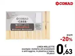 Spazio Conad Conad casa mollette in plastica offerta