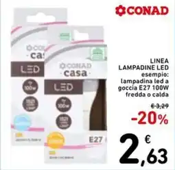 Spazio Conad Lampadine led a goccia E27 100W offerta