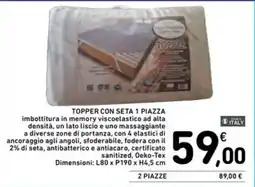 Spazio Conad Topper con seta 1 piazza offerta