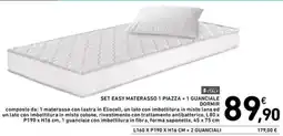 Spazio Conad Set Easy Materasso 1 Piazza + 1 Guanciale Dormir offerta