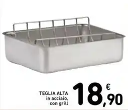 Spazio Conad Teglia alta in acciaio, con grill offerta