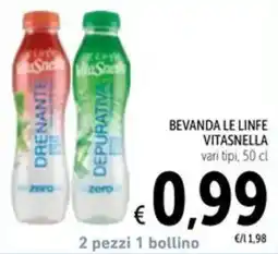 Spazio Conad Bevanda le linfe vitasnella offerta