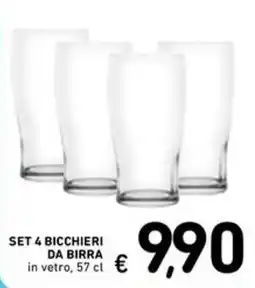 Spazio Conad Set 4 bicchieri da birra offerta