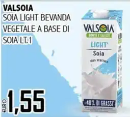 Big Food Valsoia Soia Light bevanda vegetale a base di soia offerta