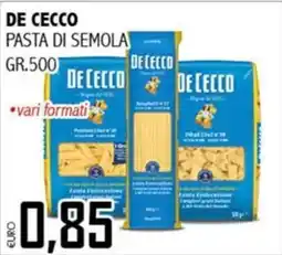 Big Food Pasta di semola De Cecco offerta