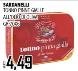Big Food Sardanelli tonno pinna gialla offerta