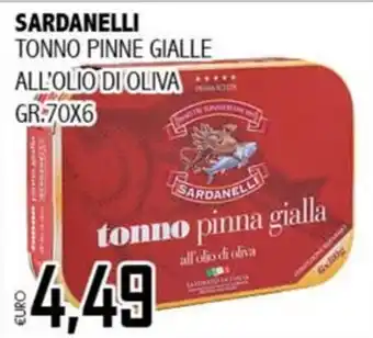 Big Food Sardanelli tonno pinna gialla offerta