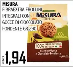 Big Food Misura fibraextra frollini integrali con gocce di cioccolato fondente offerta
