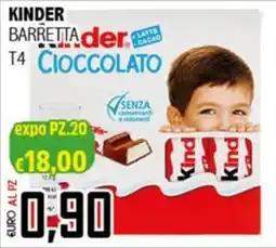 Big Food Kinder barretta cioccolato offerta
