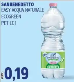 Big Food San Benedetto Easy Acqua Naturale Ecogreen offerta