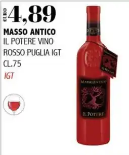 Big Food Masso Antico Il Potere Vino Rosso Puglia IGT offerta