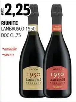 Big Food Lambrusco 1950 Riunite offerta