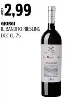 Big Food Giorgi Il Bandito Riesling offerta