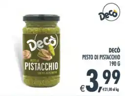 Decò Local Decò pesto di pistacchio offerta