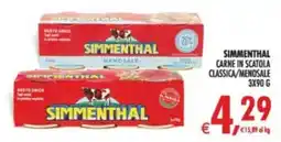 Decò Local Simmenthal carne in scatola classica/menosale offerta