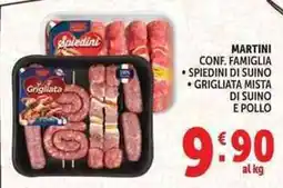 Deco Market Martini spiedini di suino grigliata mista di suino e pollo offerta