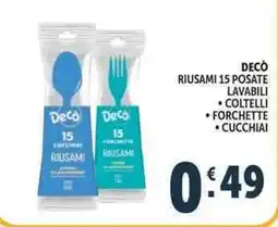 Deco Market Decò riusami posate lavabili offerta