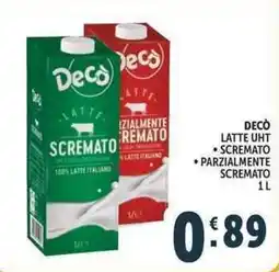 Deco Market Decò latte scremato offerta