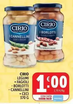 Deco Market Cirio legumi offerta