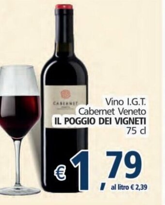 Alter Discount Il Poggio Dei Vigneti Vino I.G.T. Cabernet Veneto 75 cl offerta