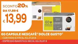 Ekom 60 capsule Nescafé Dolce Gusto offerta