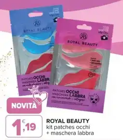 Iperal Royal Beauty kit patches occhi + maschera labbra offerta